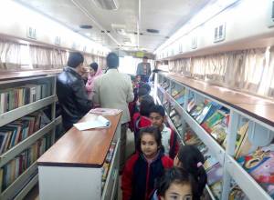 Mobile library Book Shop visit