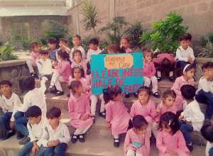 Nursery class during the hygiene and happiness day