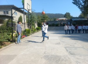 Students during sports week preparations